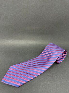 Charvet Place Vendome Silk Tie Mens 100% Silk 40" Made in France Striped Preppy